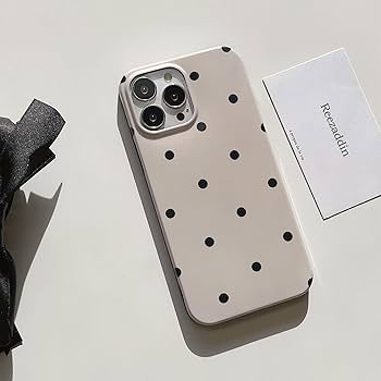 Amazon.com: Retro Black Polka Dots Cute Phone Case